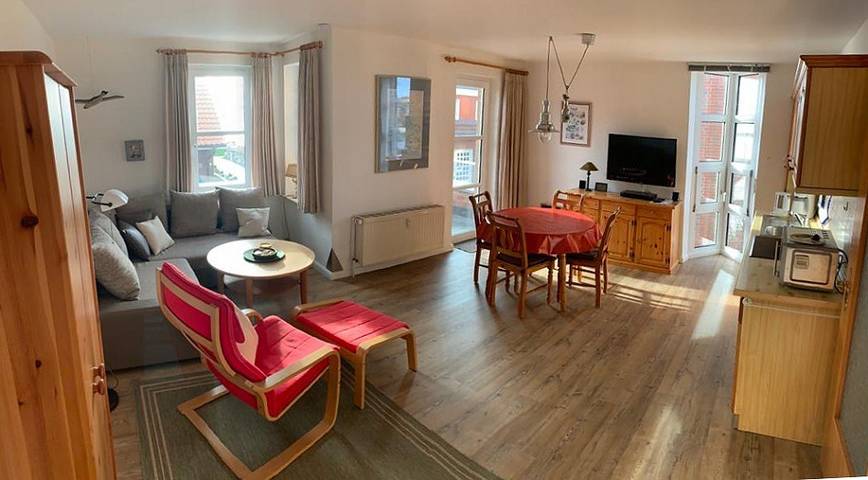 Ferienwohnung für 2 Personen, mit Balkon und Balkon/Terrasse sowie Garten und Seeblick in Wittdün - 2