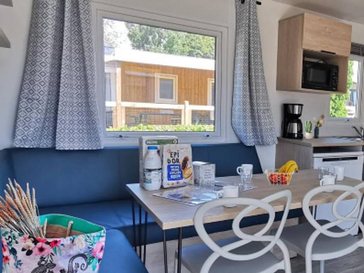 Camping La Mer Blanche  - Mobilheim 5 personen - Mobilehome Presta+Kids 2 Zimmer 29m² Tv + Klimaanlage in Bénodet, Côte de Cornouaille