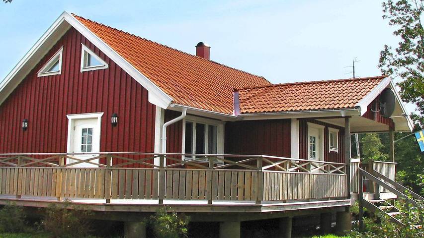 Ferienhaus für 7 Personen, mit Terrasse und Sauna in Herrljunga