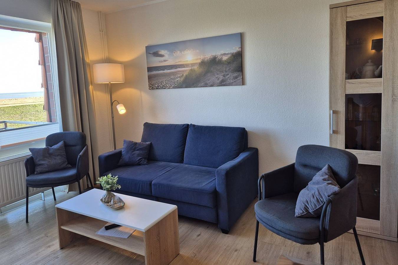 Ganze Wohnung, Tolles Maisonette-Apartment mit Meerblick und Balkon in Deichlage an der Nordsee in Schillig Strand, Wangerland
