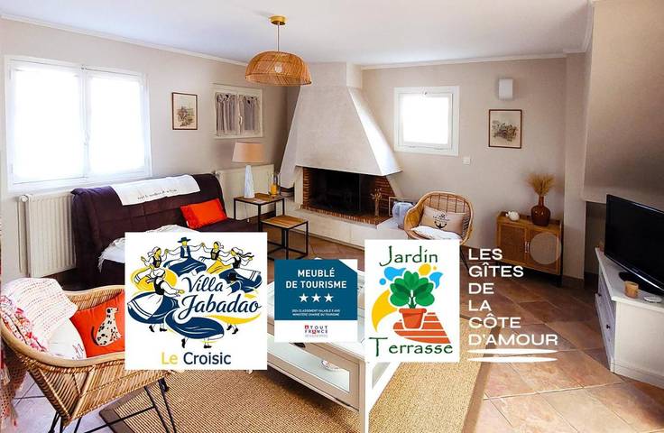 Location de vacances pour 6 personnes, avec terrasse dans Plage de Port-Lin