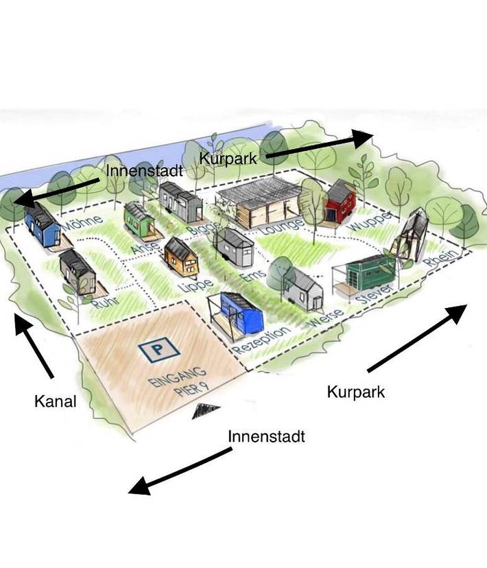 Ferienhaus für 4 Personen, mit Terrasse und Garten sowie Ausblick in Hamm - 2
