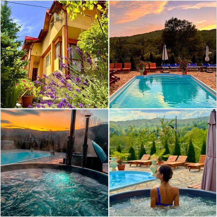 Chambre d’hôte pour 6 personnes, avec sauna et piscine ainsi que vue et jardin
