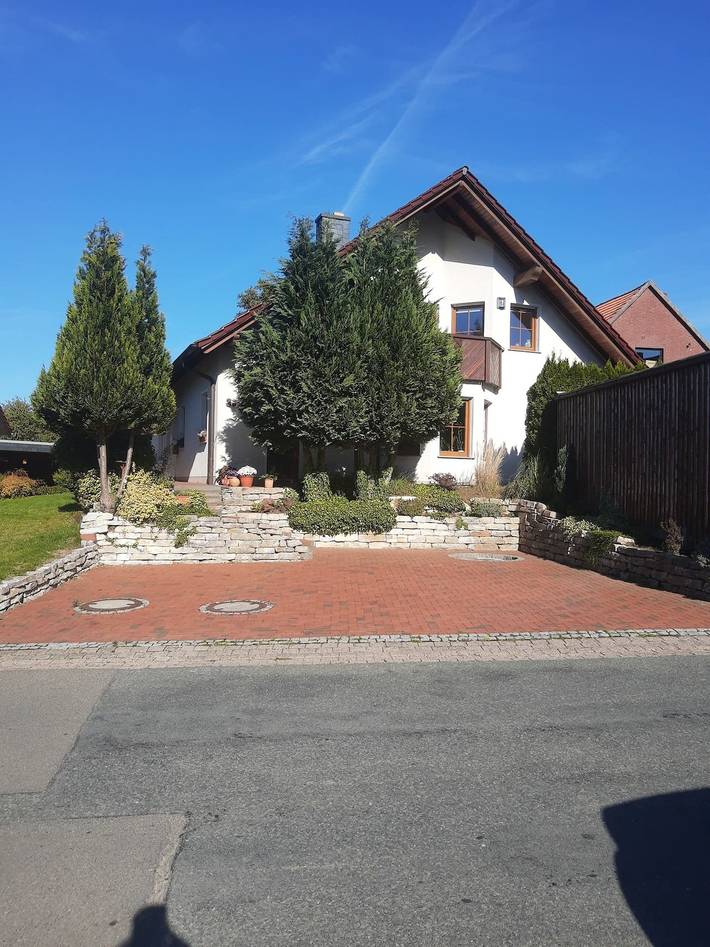 Ferienwohnung für 4 Personen, mit Balkon und Garten sowie Ausblick in Kalletal