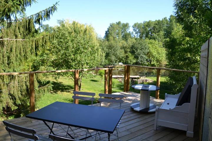 Maison de vacances pour 4 personnes, avec vue ainsi que vue sur le lac et jardin, animaux acceptés
