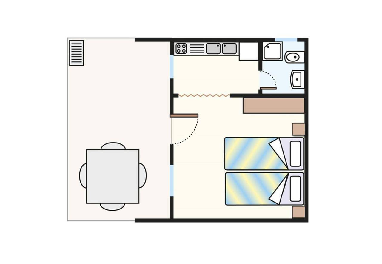 Ferienpark Rosapineta Chalet C2 für 3 Personen in Rosolina Mare, Polesine
