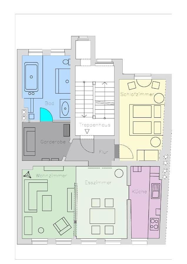 Ferienwohnung für 4 Personen, mit Terrasse und Garten sowie Ausblick in Altstadt (Erfurt) - 3