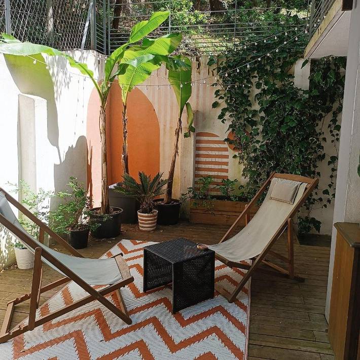 Gîte pour 4 personnes, avec jardin dans Plage Naturistes