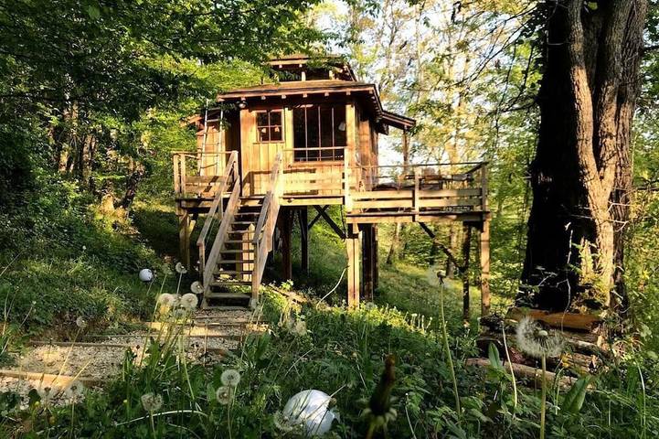 Cabane en bois pour 6 personnes, animaux acceptés