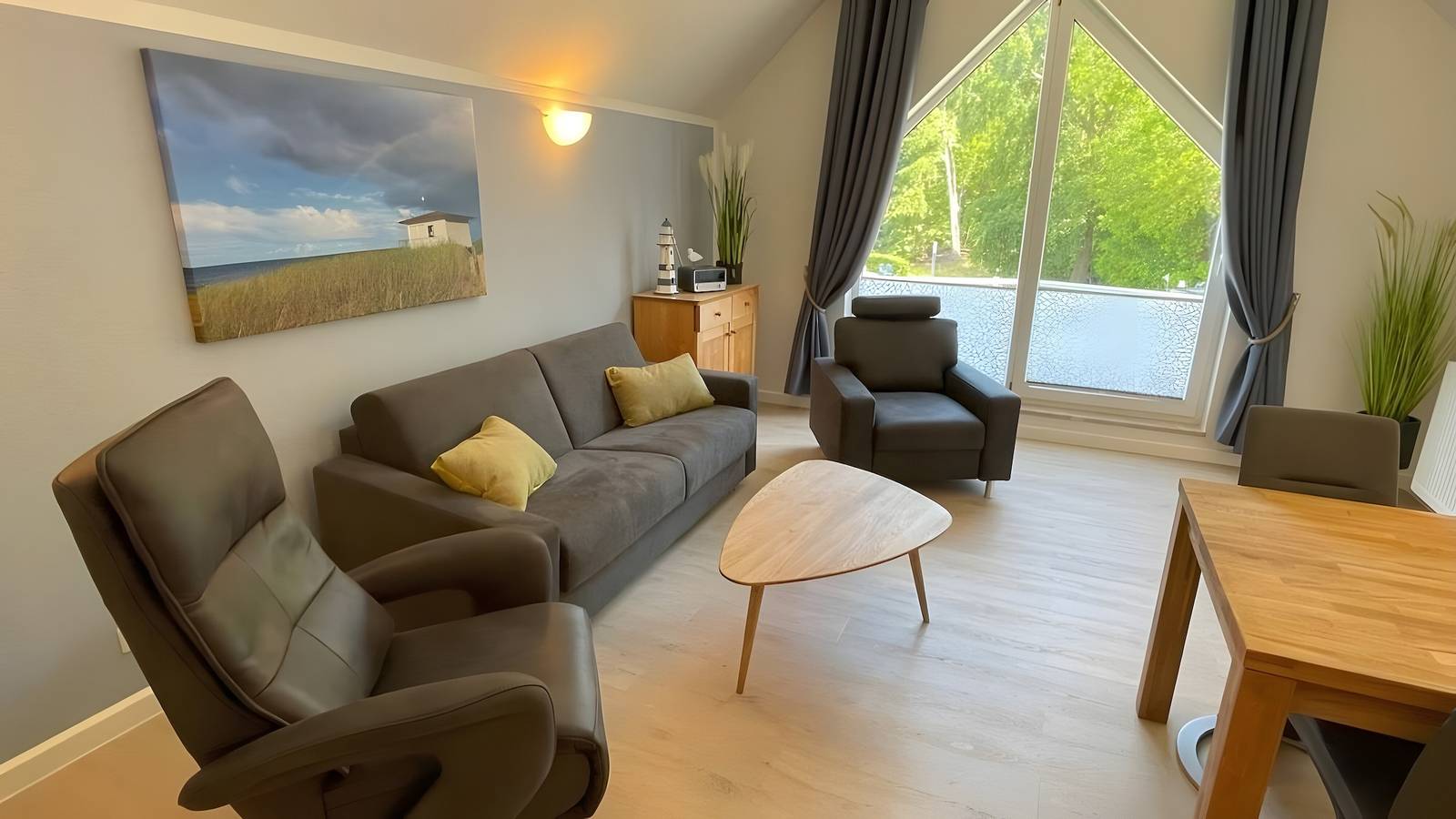 Ganze Wohnung, Apartment „Bernsteinfischer“ mit Balkon und Wlan in Zempin, Usedomer Norden