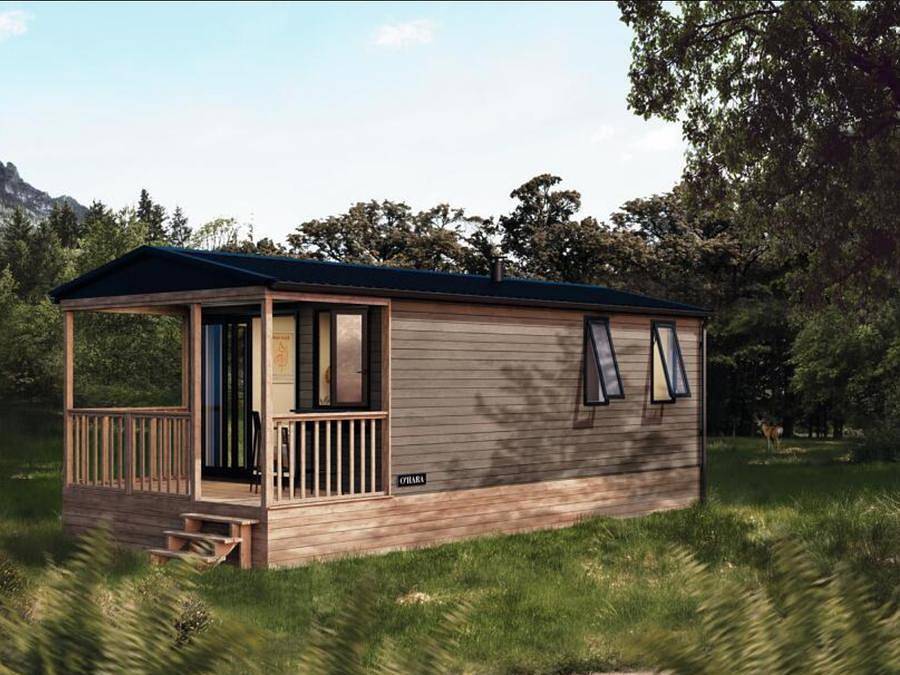 Camping de l'Aigle - Hébergement 4 personnes - Mobil home Cottage Premium 2 Chambres - climatisation - Lave vaiselle in Aiguines, Parc naturel régional du Verdon