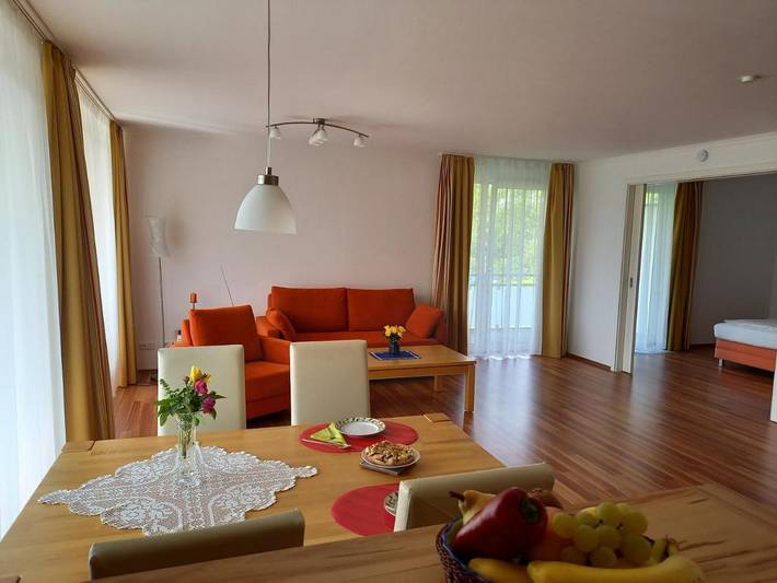 Ferienwohnung für 2 Personen, mit Balkon und Sauna sowie Ausblick