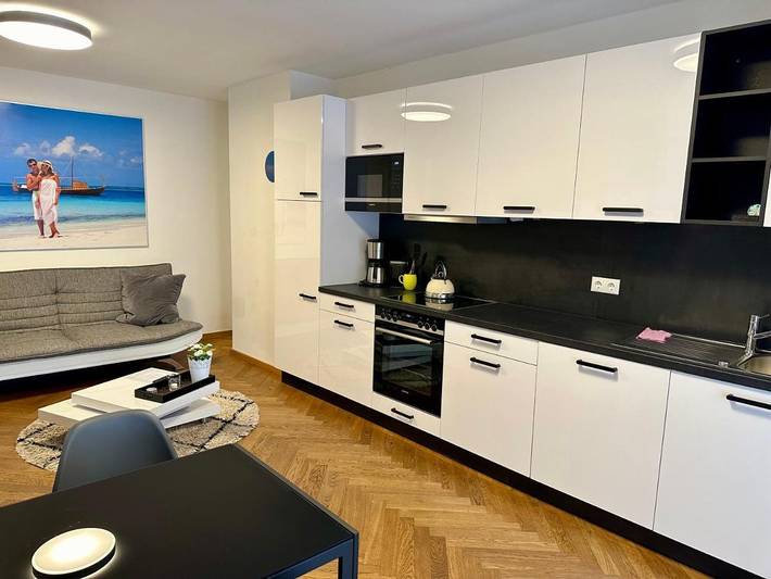 Ferienwohnung für 4 Personen, mit Balkon und Terrasse sowie Sauna und Ausblick in Residenzschloss - 3