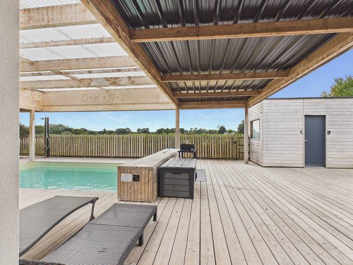 Estudio entero, Studio 2 pers, Piscine chauffée & jardin partagés in Saint-Alban, Côte de Goëlo