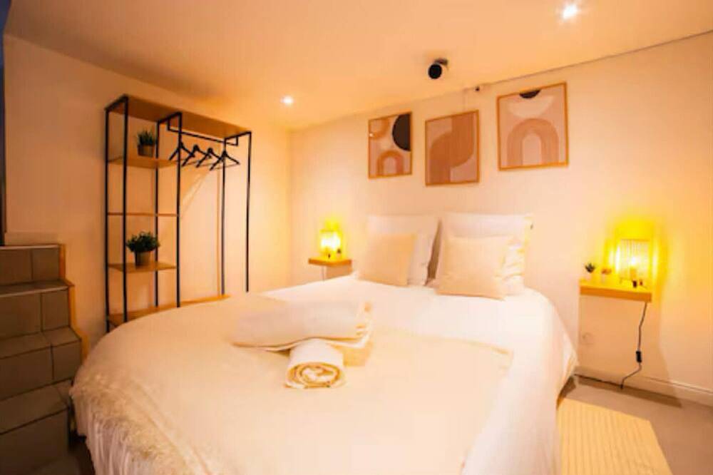 Entire apartment, Air-conditioned cocooning room and terrace 5-minute walk from town center in Valence, Valence region