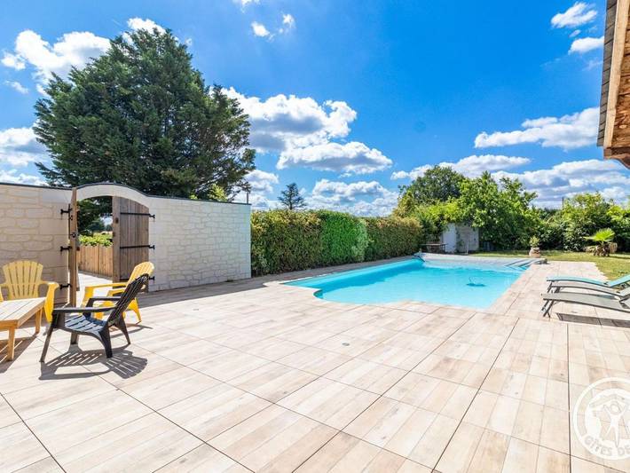 Maison de vacances pour 6 personnes, avec terrasse ainsi que piscine et jardin - 1