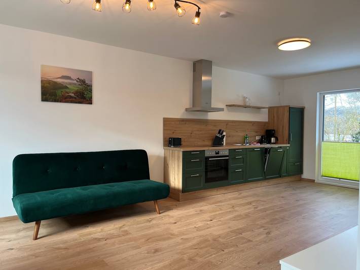 Ferienwohnung für 4 Personen, mit Terrasse und Garten sowie Ausblick in Reinhardtsdorf-Schöna