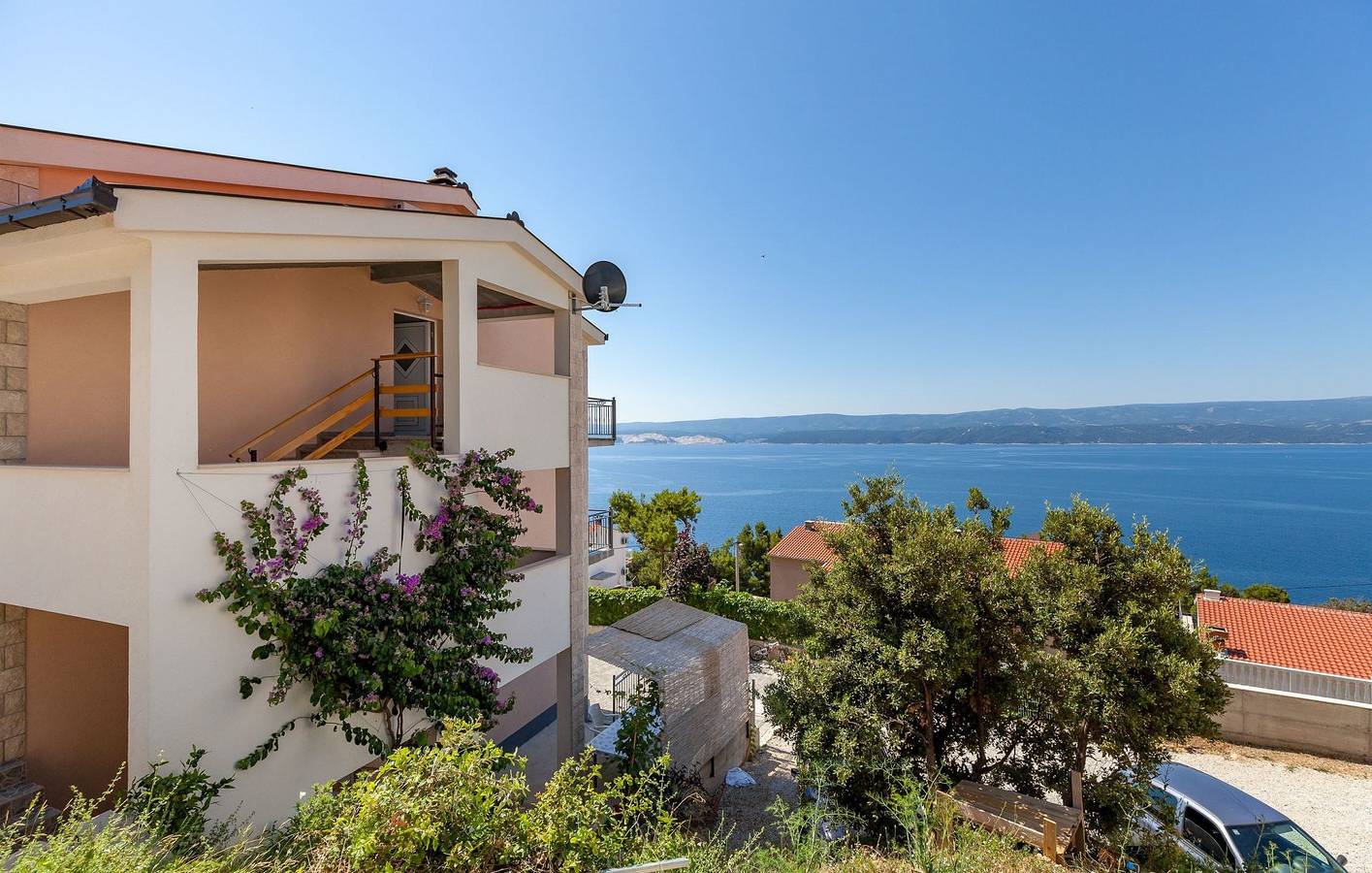 Ganze Wohnung, Studio Appartement mit Terrasse und Meerblick Stanici, Omis As-17894-b in Stanici, Omis-Riviera