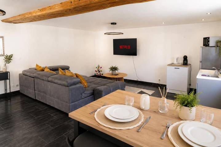 Appartement de vacances pour 4 personnes, avec Terrasse et Jardin