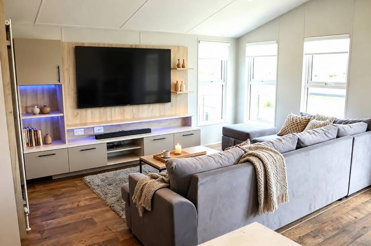 Holiday home for 6 people, with Balcony and Hot tub as well as Lake view in Skegness