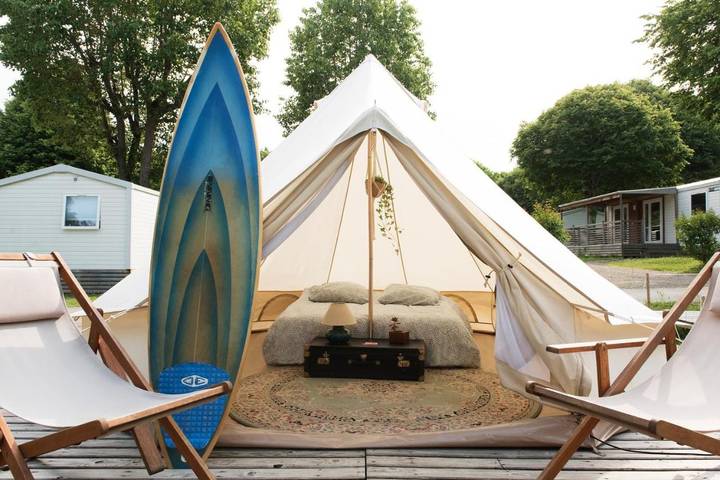 Camping pour 2 personnes, avec bassin pour enfant et piscine ainsi que terrasse et jardin, animaux acceptés à Capbreton - 4