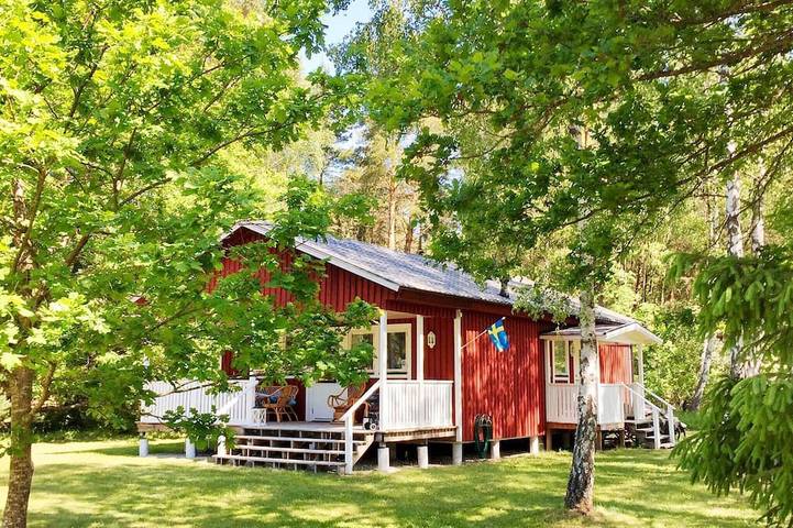 Feriehus for 6 personer, med balkong på Gotland