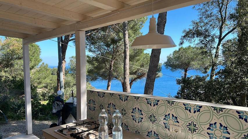 Bungalow für 2 Personen, mit Garten und Ausblick auf Elba