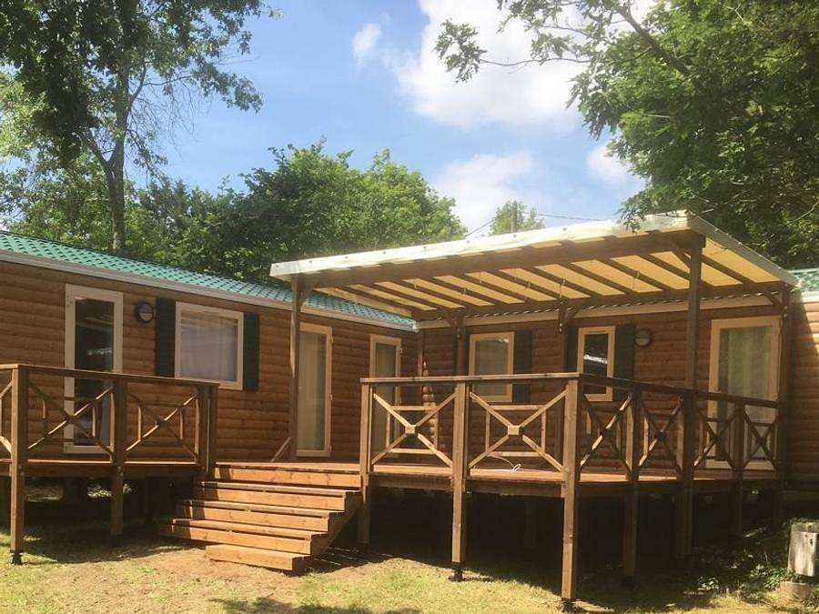 Camping Brantôme Peyrelevade - Mobilhome 8 personnes - Family Premium 8 Personnes (2023) grande terrasse semi couverte + Tv +lave vaisselle+Wifi in Brantôme en Périgord, Périgord Vert