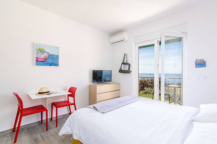 Holiday rental for 2 people, with Ocean view and Balcony as well as Sauna in Cavtat