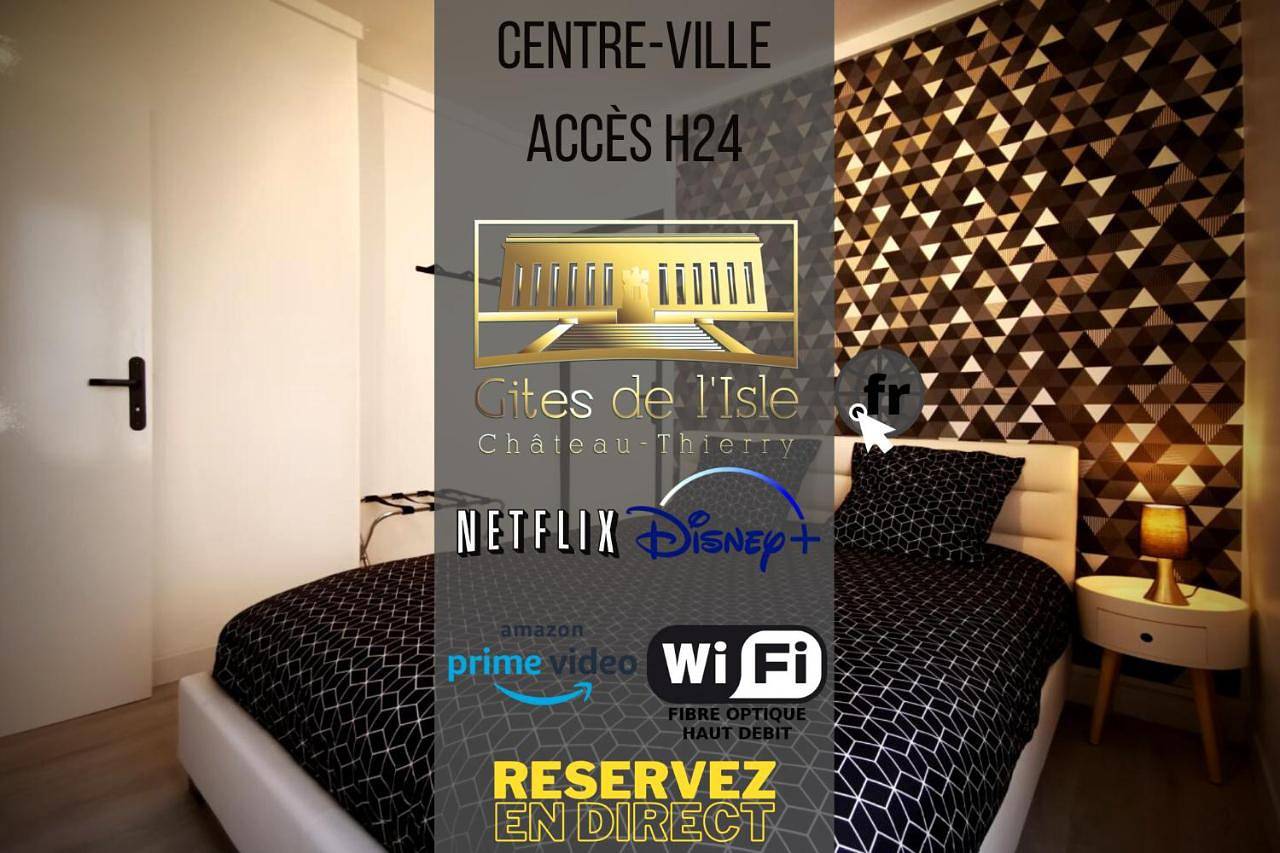 Appartement entier, Gîtes de l'isle Château-Thierry - Wifi Fibre - Netflix, Disney, Amazon - Séjours Pro in Château-Thierry, Aisne