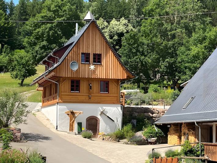 Vakantiehuis 'Kornspeicher Untere Mühle' met privéterras en wifi in Burgberg (Königsfeld), Königsfeld im Schwarzwald