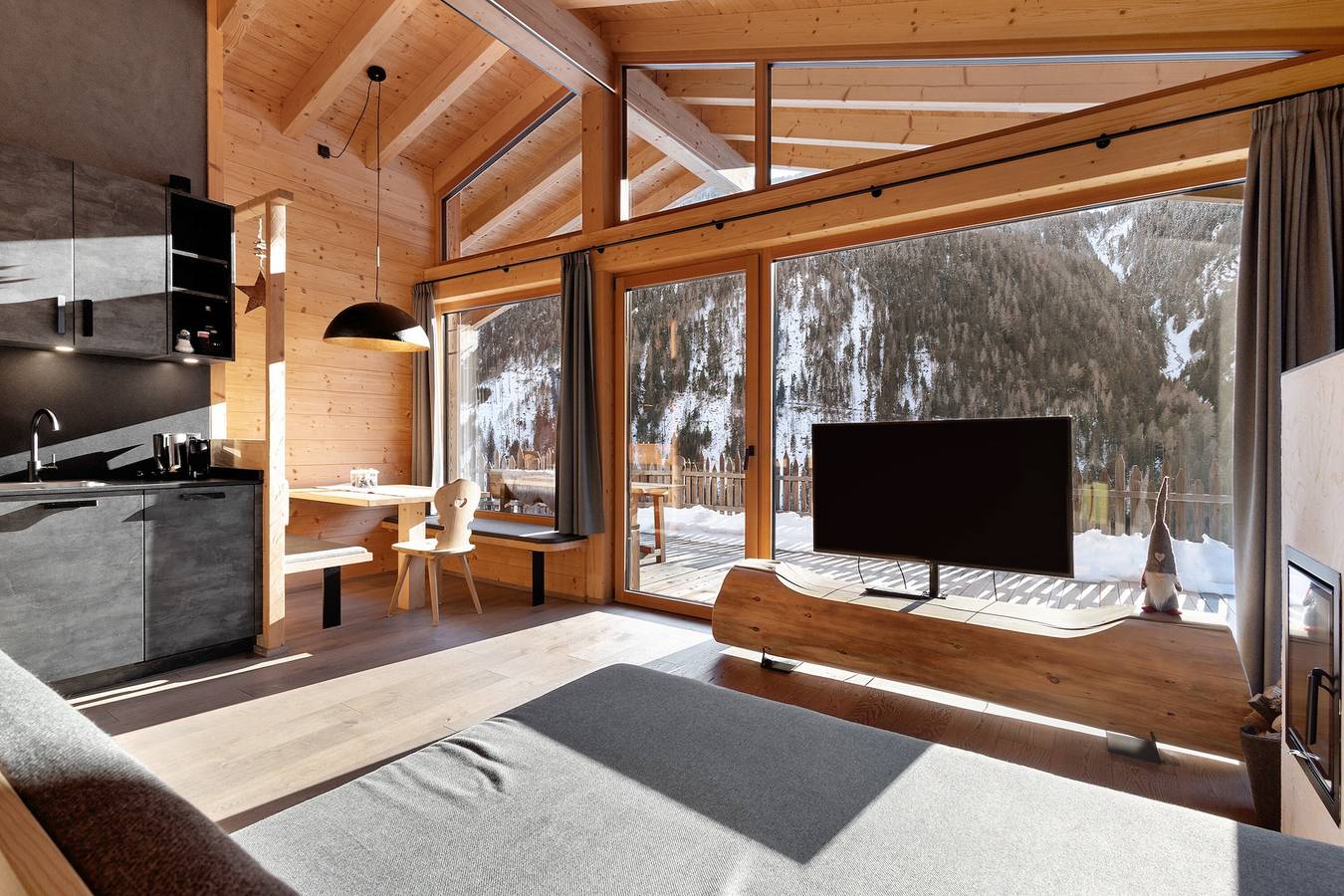 Chalet 'Berg' avec vue sur la montagne, terrasse privée et Wi-Fi in Selva dei Molini, Alpes de Zillertal