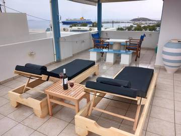 Maison d’hôte pour 2 personnes, avec terrasse et vue dans Naxos