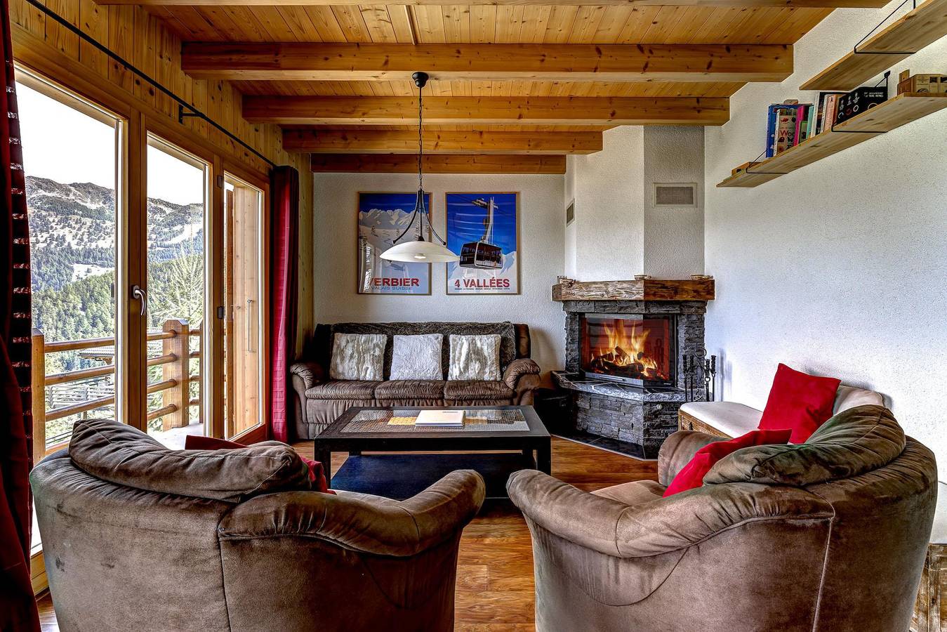 Chalet Chalet Snowfall - jacuzzi - views in La Tzoumaz, Riddes