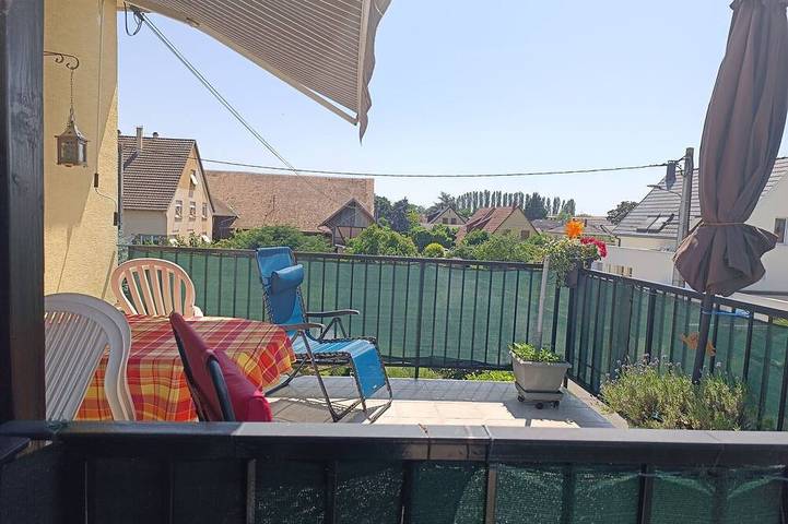 Gîte pour 4 personnes, avec terrasse à Jebsheim