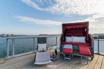 Ferienhaus mit Meerblick für 4 Personen, mit Ausblick und Sauna sowie Terrasse, mit Haustier in Schlei