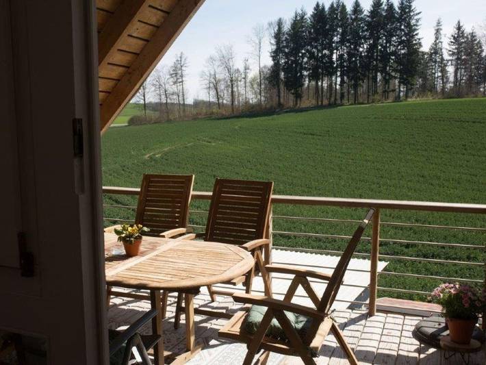 Ganze Ferienwohnung, Holz und Naturhof Geng - Ferienwohnung Nr. 1 „Die Buche“, 50 qm, 2 Zimmer, Balkon, max. 3 Personen in Herdwangen-Schönach, Region Bodensee-Oberschwaben