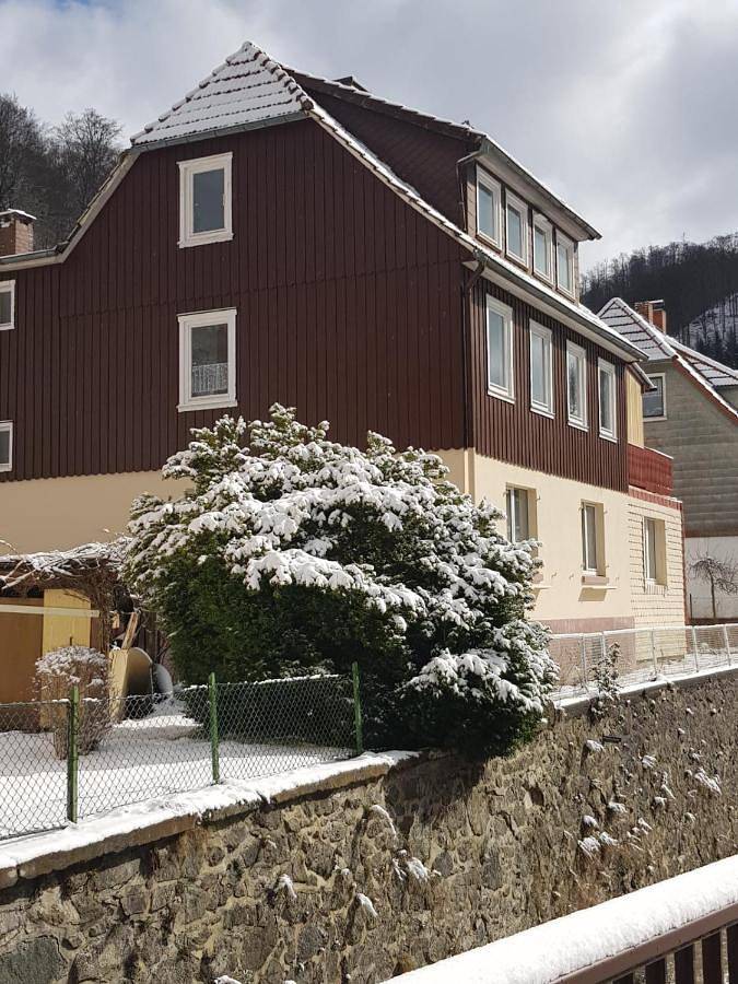 Haus am Fluss mit wunderschöner Dachterrasse mit Flussblick ,Garten und Grill in Zorge, Harzvorland