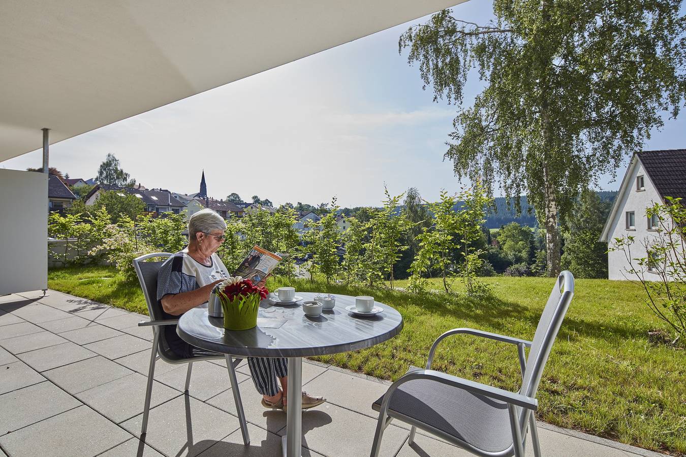Ganze Wohnung, Ferienwohnung 'Auszeit Mit Pflege - Fewo 3' mit Privatterrasse, Gemeinschaftsgarten und Wi-Fi in Sankt Georgen im Schwarzwald, Mittlerer Schwarzwald