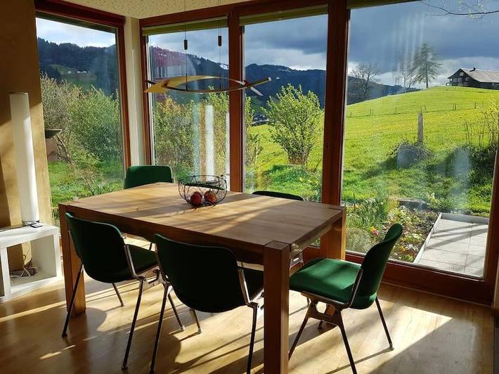 Ferienwohnung für 4 Personen, mit Garten und Ausblick in Alberschwende