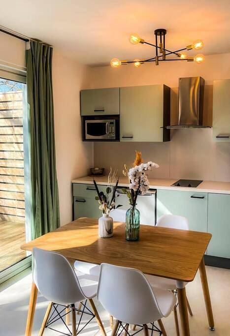 Gîte pour 4 personnes, avec piscine ainsi que terrasse et sauna à Chaveignes