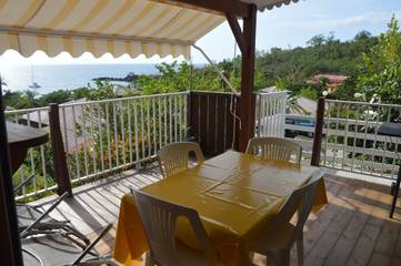 Location de vacances pour 4 personnes, avec terrasse dans Plage de Petite Anse