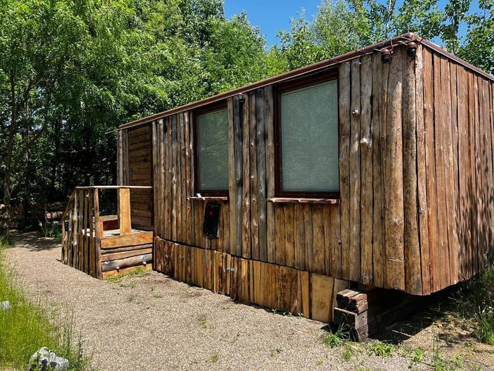 Camping für 4 Personen, mit Terrasse und Garten sowie Seeblick und Ausblick, mit Haustier in Tschechien - 2