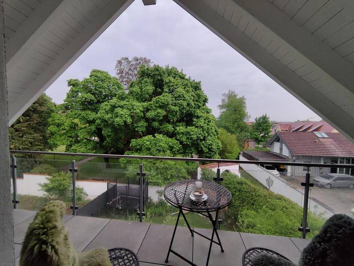 Ferienwohnung für 2 Personen, mit Balkon und Terrasse sowie Ausblick