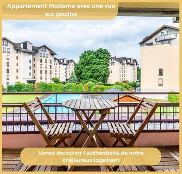 Gîte pour 2 personnes, avec balcon et piscine à Saint-Julien-en-Genevois