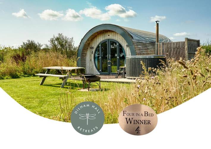 Camping for 4 people, with hot tub and garden in North Norfolk