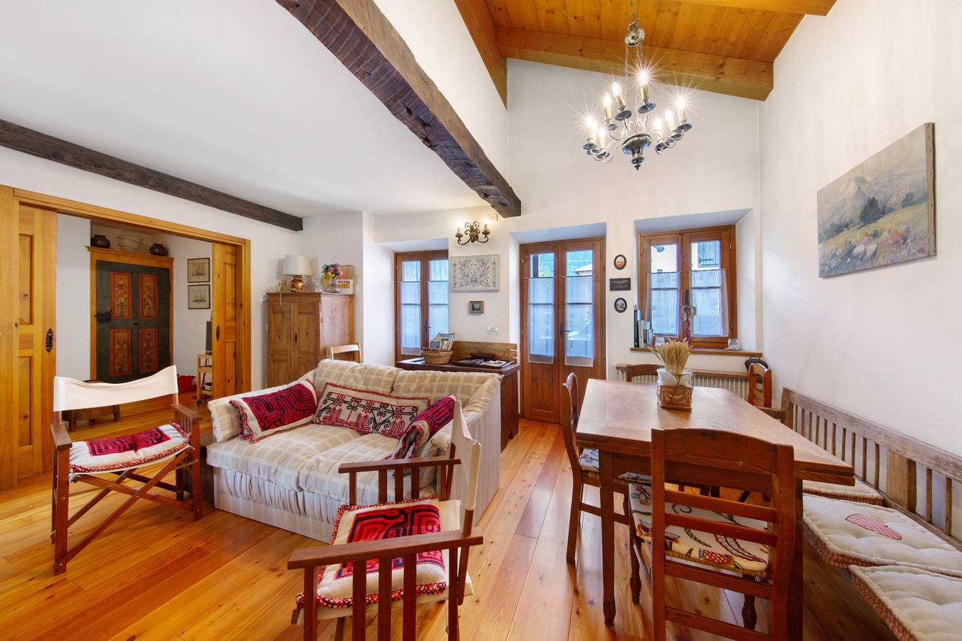 Ganze Wohnung, Ferienwohnung 'Casa San Giovanni 1 A Vinigo' mit Bergblick, privater Terrasse und Wlan in Vodo di Cadore, Östliche Dolomiten