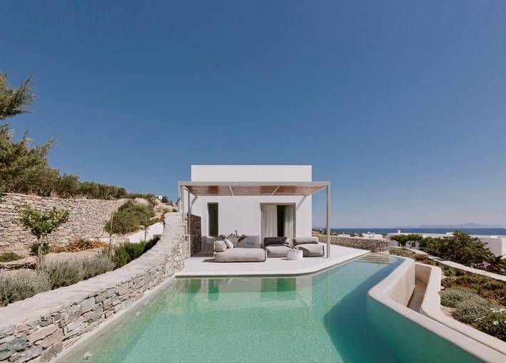 Villa für 6 Personen, mit Pool und Ausblick sowie Garten in Aliki