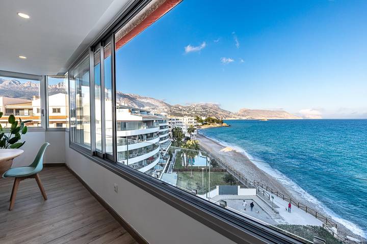 Vakantieappartement voor 3 personen, met Uitzicht op zee en Zwembad in Altea