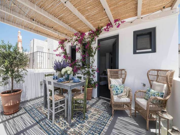 Apartamento de vacaciones para 5 personas, con balcón/terraza y jacuzzi, Familias con niños en Emporio